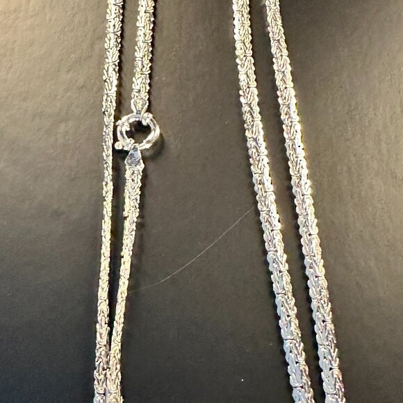 ✨ 14KT White Gold Italian Rope Chain Necklace – 36” Long, 14.85g, - Picture 2 of 4